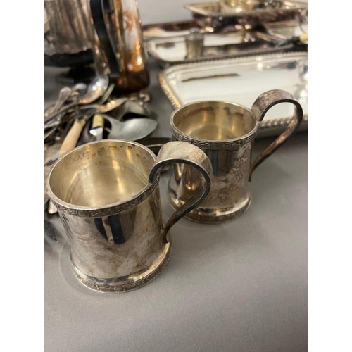 27 - A large selection of silver plated items