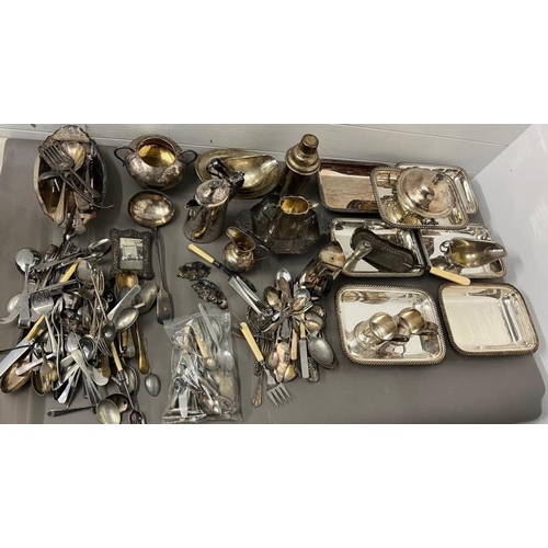 27 - A large selection of silver plated items