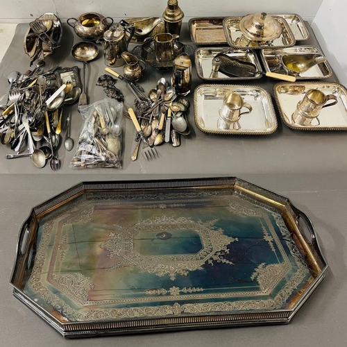 27 - A large selection of silver plated items