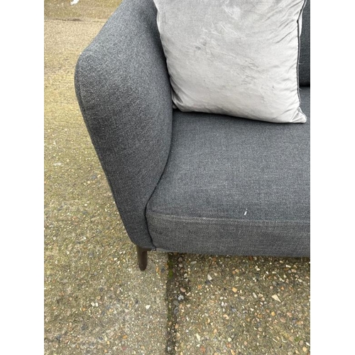 105 - L shape sofa in grey upholstered by Rolf Benz  (H66cm W230cm and W180cm D90cm)