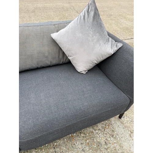 105 - L shape sofa in grey upholstered by Rolf Benz  (H66cm W230cm and W180cm D90cm)