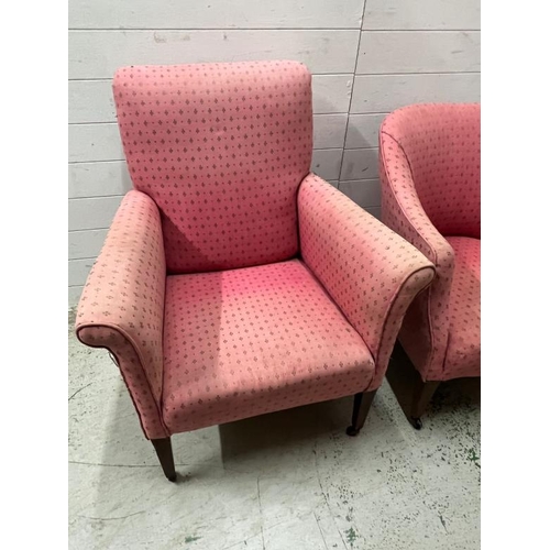 112 - His and Her Edwardian armchairs