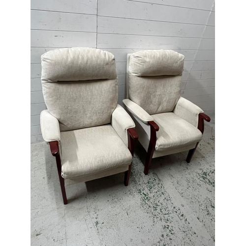 168 - A pair of cream Easy lounge chairs