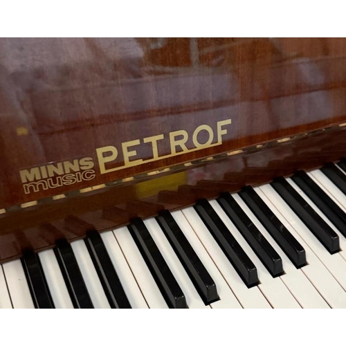 172 - A Petrof upright piano, polish mahogany