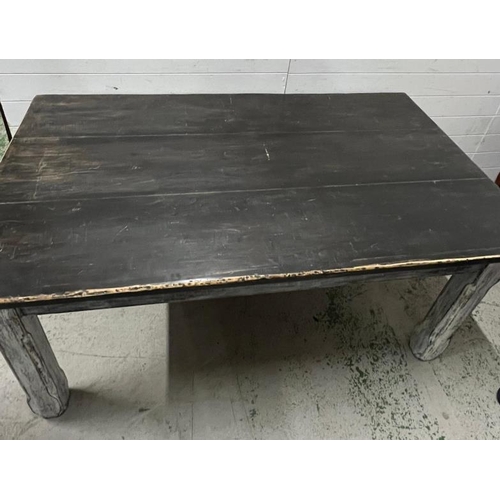 187 - A painted rustic farmhouse table (H80cm W1701cm D98cm)