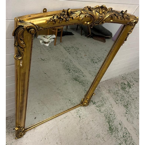 215 - A Rococo style wall mirror 103cm x 152cm