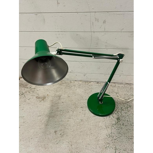 225 - An angle poise lamp in green