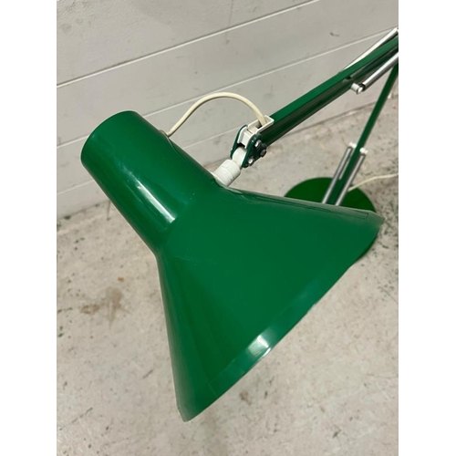 225 - An angle poise lamp in green