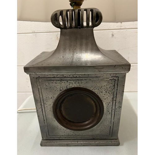 233 - A pewter table lamp