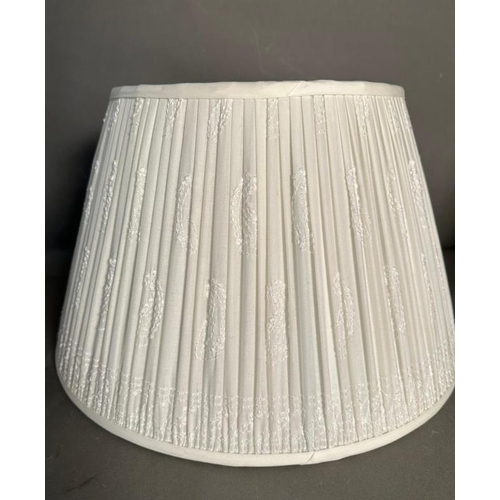 234 - Two sets of cream pleated lamp shades