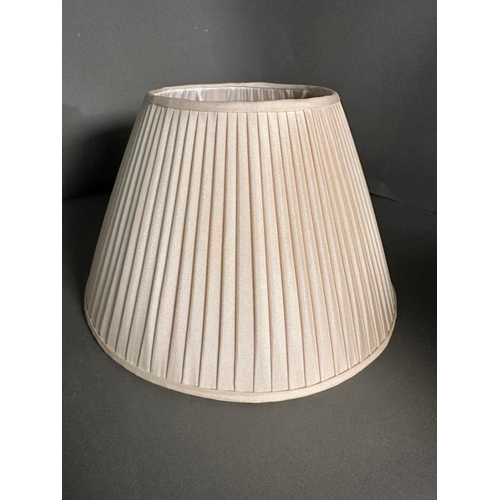 234 - Two sets of cream pleated lamp shades