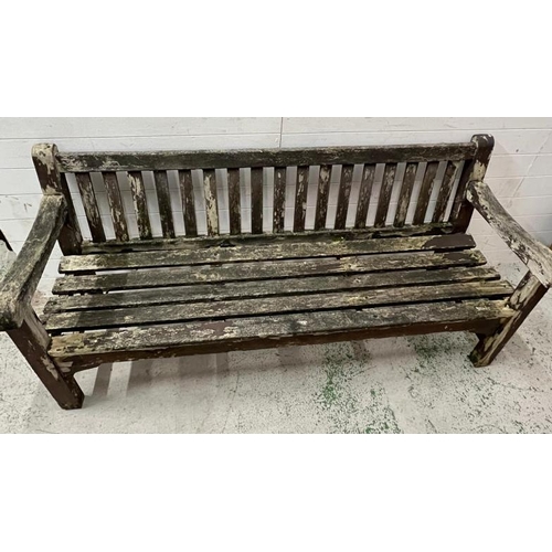 250 - A wooden garden bench (H90cm W119cm D65cm)