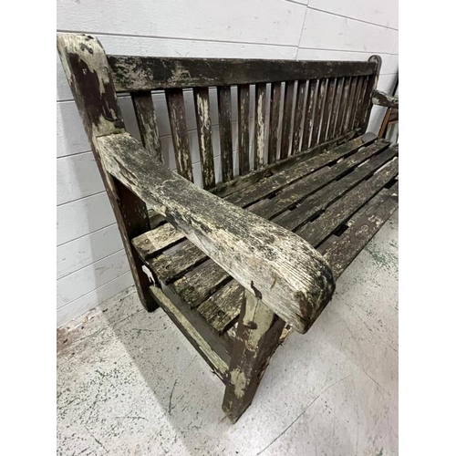 250 - A wooden garden bench (H90cm W119cm D65cm)