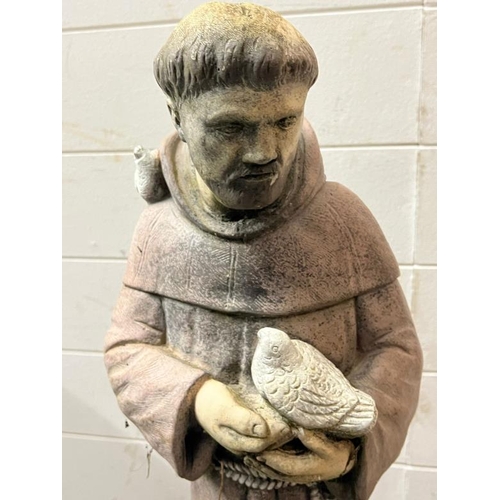 253 - A garden statue of St Francis (H75cm)