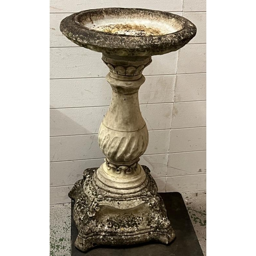 254 - A garden bird bath (H79cm Dia44cm)