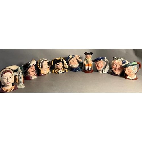 268 - Ten Royal Doulton character jugs to include Captain Ahab, Happy John and Lord Nelson