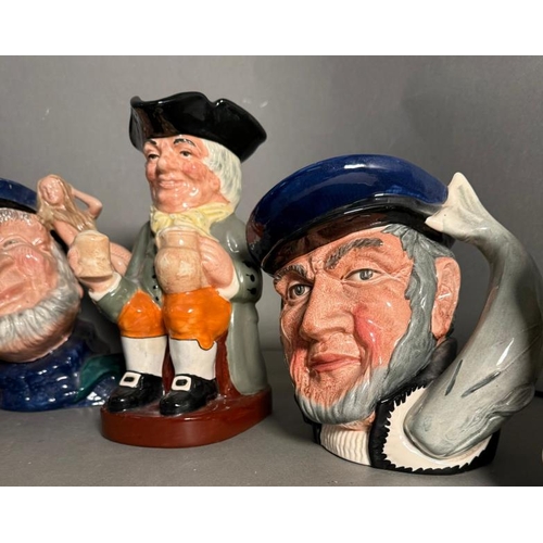 268 - Ten Royal Doulton character jugs to include Captain Ahab, Happy John and Lord Nelson