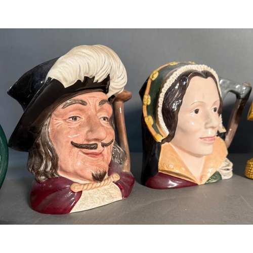 268 - Ten Royal Doulton character jugs to include Captain Ahab, Happy John and Lord Nelson