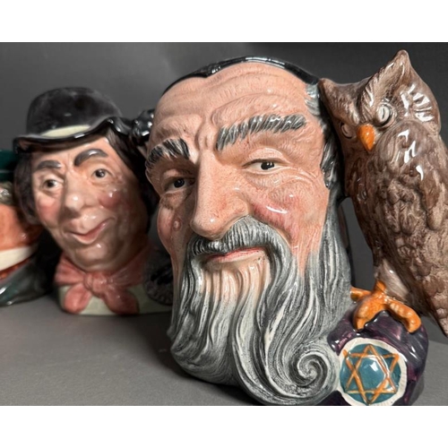 269 - Ten Royal Doulton character jugs to include Merlin, The Mad Halter and The Lawyer