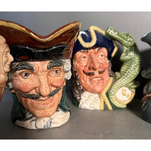 273 - Ten Royal Doulton character jugs to include Viking, Yachtsman and Rip Van Winkle