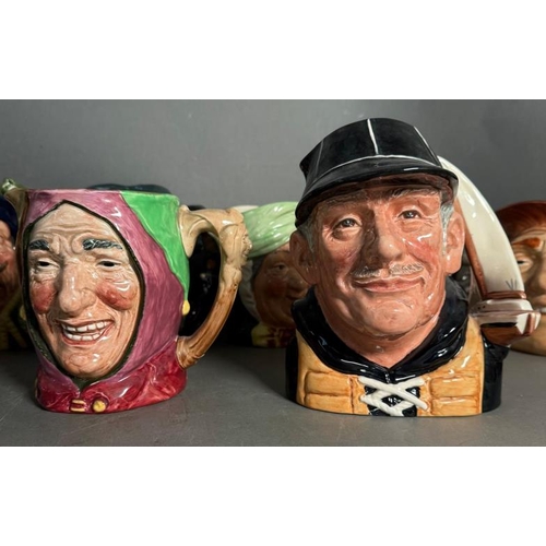 273 - Ten Royal Doulton character jugs to include Viking, Yachtsman and Rip Van Winkle