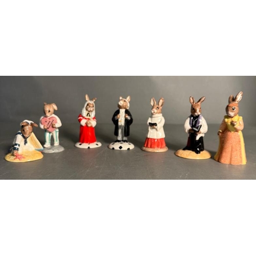 280 - Seven Royal Doulton Bunny Kings figures