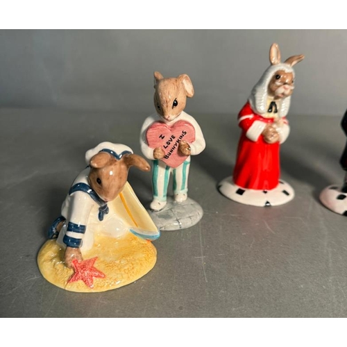 280 - Seven Royal Doulton Bunny Kings figures