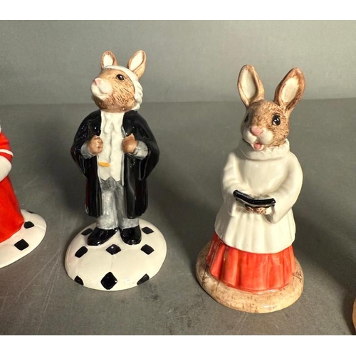 280 - Seven Royal Doulton Bunny Kings figures