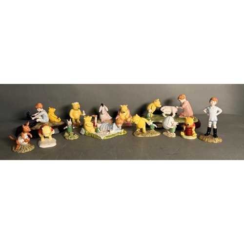 286 - A selection of Royal Doulton figures to include The Honeypot, Christopher Robin and Kanga and Roo