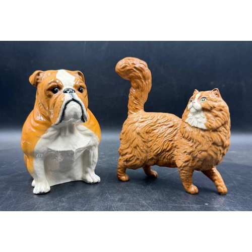 291 - A Royal Doulton Bulldog and a Royal Doulton ginger cat