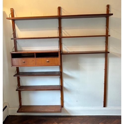 3 - A ladderrack wall unit with drawer unit (H178cm W164cm)