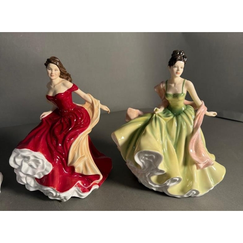 305 - Four Royal Doulton figures, Autumn Ball, Summer ball, Winter ball and Spring ball