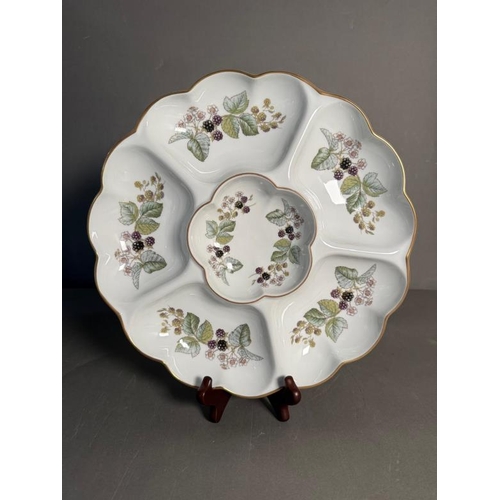 308 - A boxed Royal Worcester crudité dish in the Lavinice pattern