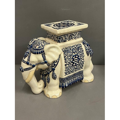 327 - A ceramic elephant plant holder (H33cm W46cm)