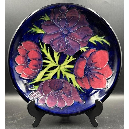 331 - A Moorcroft  Anenome pattern plate