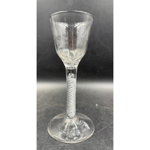 344 - An 18th Century air twist wine glass, approximate height 15cm H.