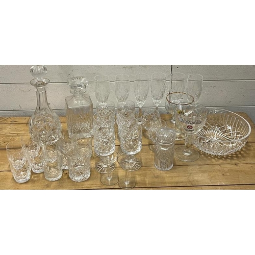 354 - A selection of cut glass