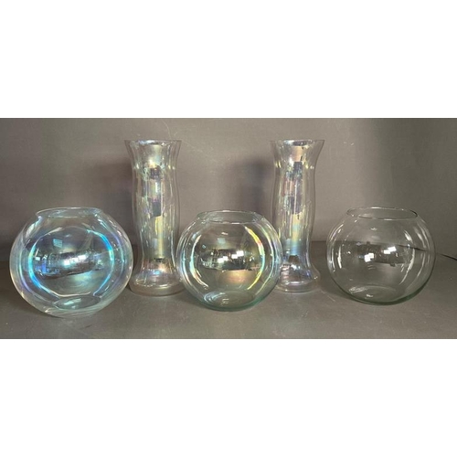 359 - A selection of Pearlescent vases, various styles