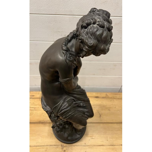 364 - Moreau Patinated bronze figure of Venus H65cm