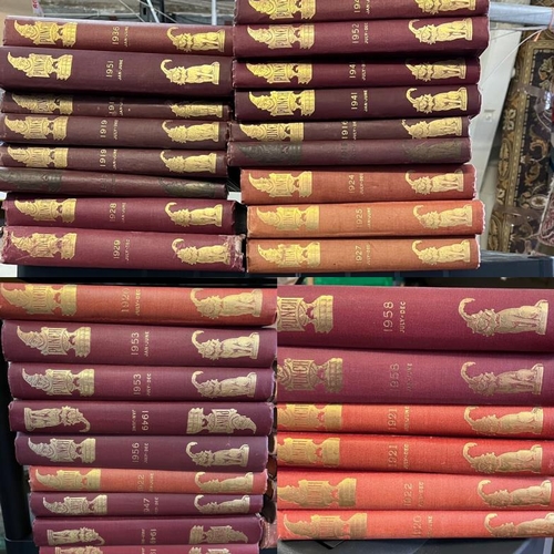 370 - A selection of Punch hardback books volumes from 1916 to 1958 various years