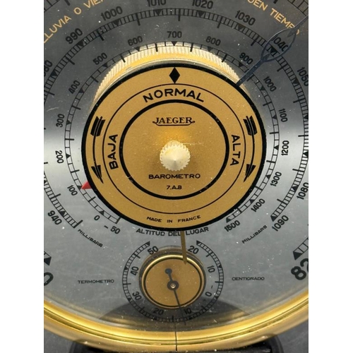 393 - A Jaeger Barometro 7 AB Barometer Thermometer made in France