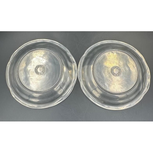 396 - A pair of Kayserzinn pewter pin dishes 4246 (11cm diamater)