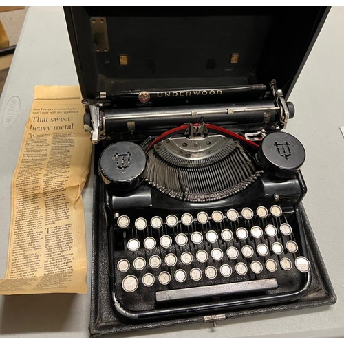 406 - A vintage Underwood typewriter, was owned by Ernest Elmore, writers name John Bude