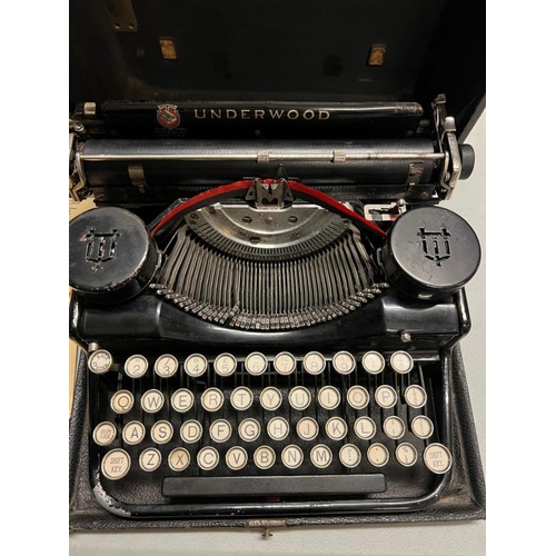 406 - A vintage Underwood typewriter, was owned by Ernest Elmore, writers name John Bude