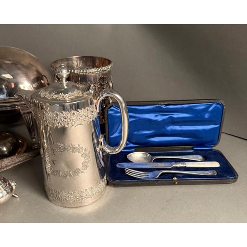 444 - A large selection of quality silver plated ware, EPNS including bottle holders, teapots etc.