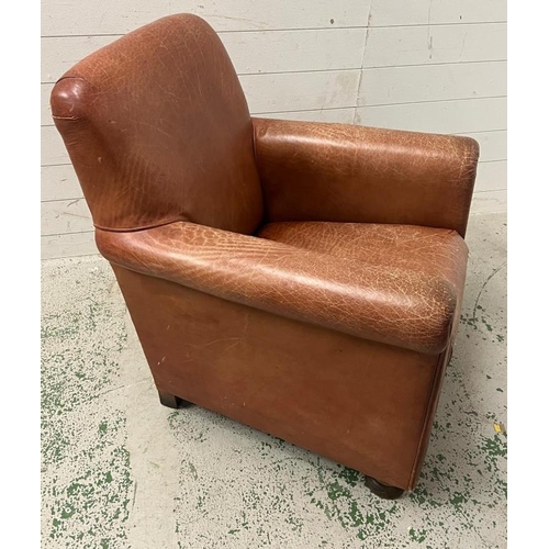 54 - A leather club chair