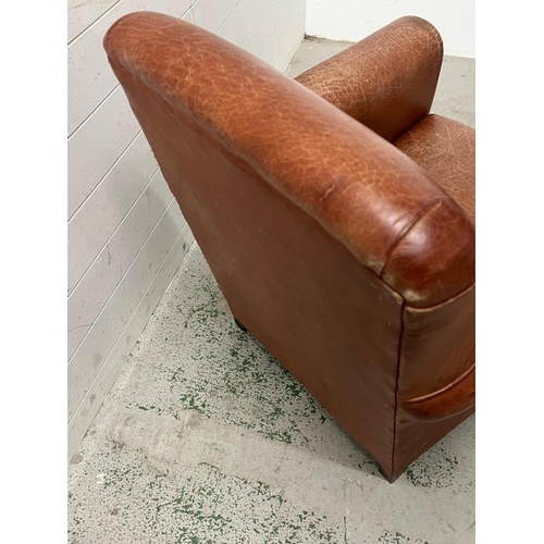 54 - A leather club chair