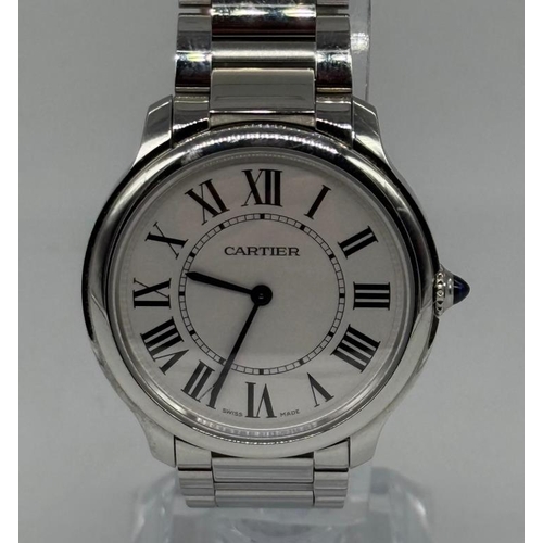 654 - Ronde Must De Cartier Watch in original box with papers.