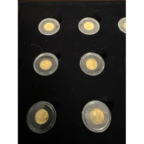 687 - Royal Mint Fine Gold Twenty Four coin collection, each weighing 1.244gms (24ct) (N.B. Cased with Cer... 