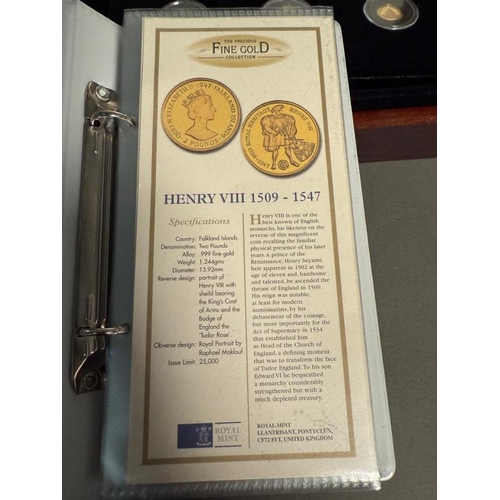 687 - Royal Mint Fine Gold Twenty Four coin collection, each weighing 1.244gms (24ct) (N.B. Cased with Cer... 